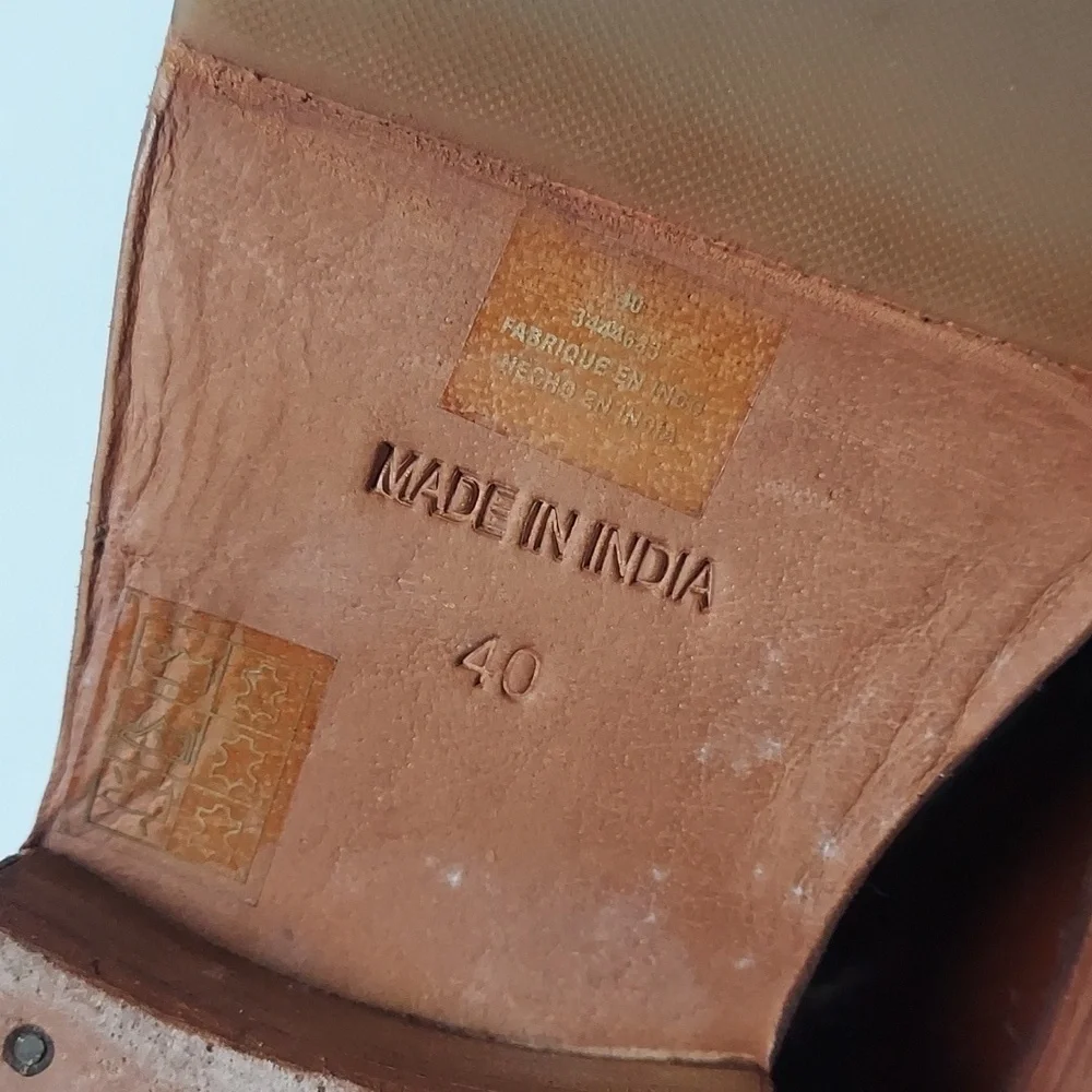 Free People Arlo Santa Fe Chelsea Boots Embossed Croc Ankle Boots Brown Size 40